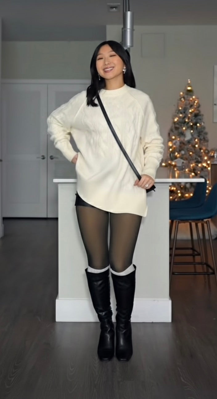 Winter Elegance Fleece-Lined Tights