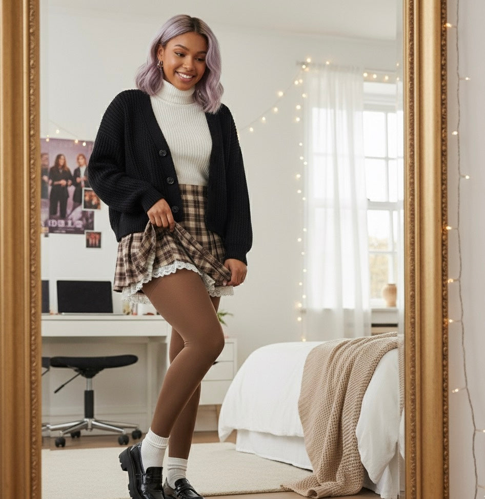 Winter Elegance Fleece-Lined Tights